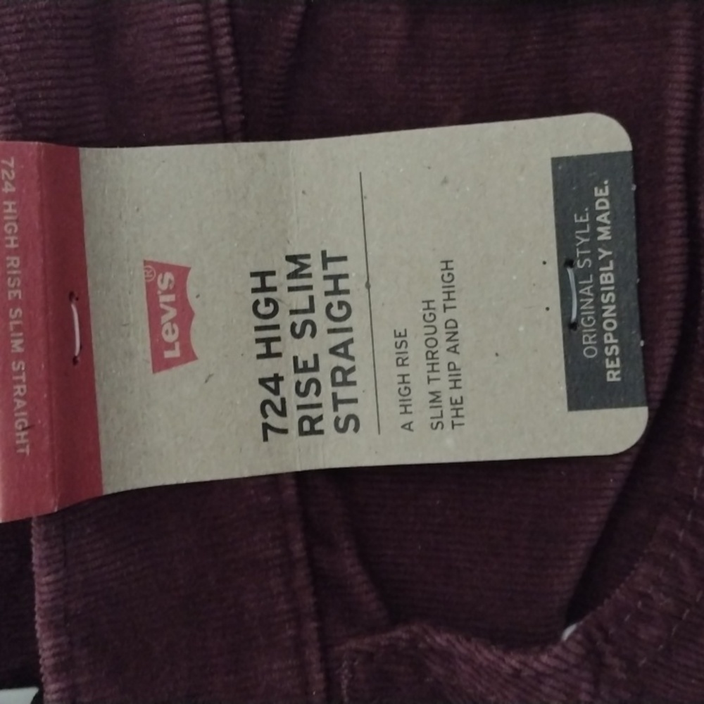 Levi Strauss Maroon Corduroy Pants - Picture 3 of 5